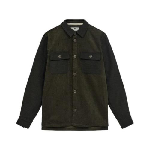 Anerkjendt Cord Mix Overshirt Lätt och Snygg Skjorta Green, Herr