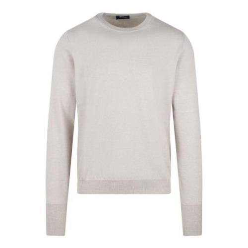 Drumohr Kashmir Crewneck Sweater - Tillverkad i Italien Gray, Herr