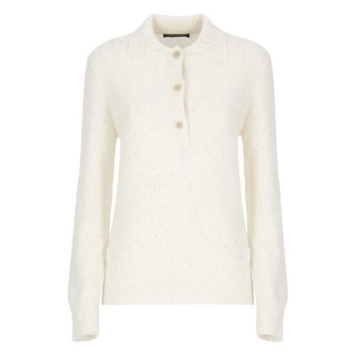 Fabiana Filippi Ivory Ulltröja med Paljetter Beige, Dam