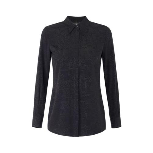 Elisabetta Franchi Svart Elegant Skjorta med Raffinerat Design Black, ...