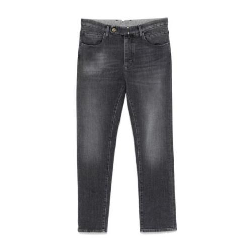 Incotex Slim Fit Grå Denim Jeans Gray, Herr