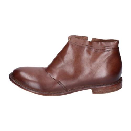 Moma Vintage Läder Ankelboots för Män Brown, Herr