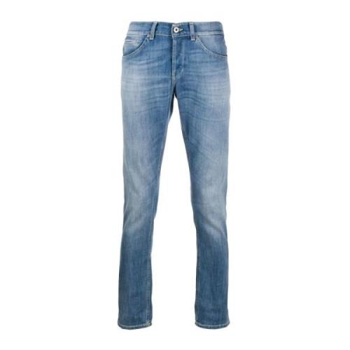 Dondup Stiliga Slim-Fit Jeans Blue, Herr