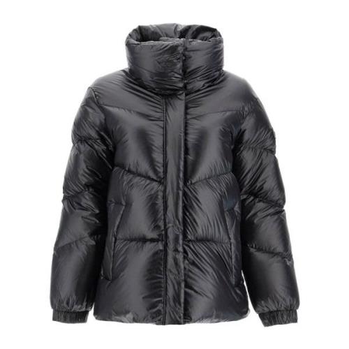 Woolrich Quiltad Dunjacka med Hög Krage Black, Dam