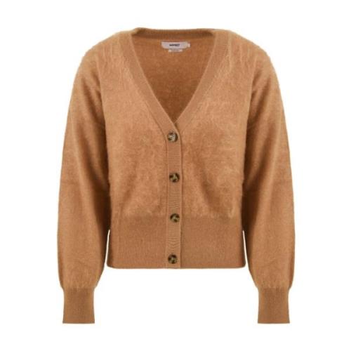 Notshy Brun Cardigan Sweater Modell Hazal Brown, Dam