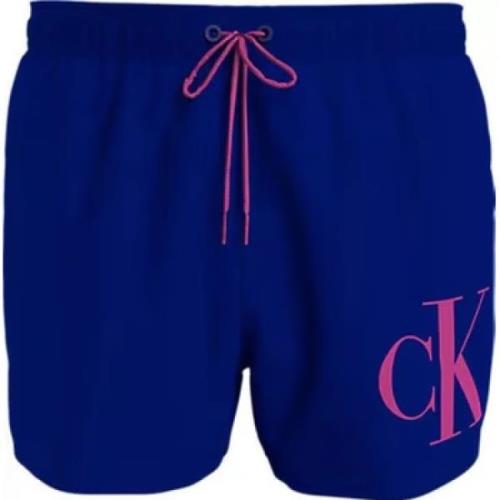 Calvin Klein Blå Dragsko Badshorts Blue, Herr