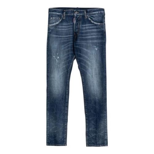 Dsquared2 Slim Fit Jeans för Män Blue, Herr