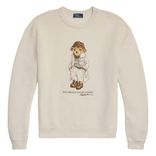 Polo Ralph Lauren Mysig Björn Fleece Crewneck Tröja Beige, Dam