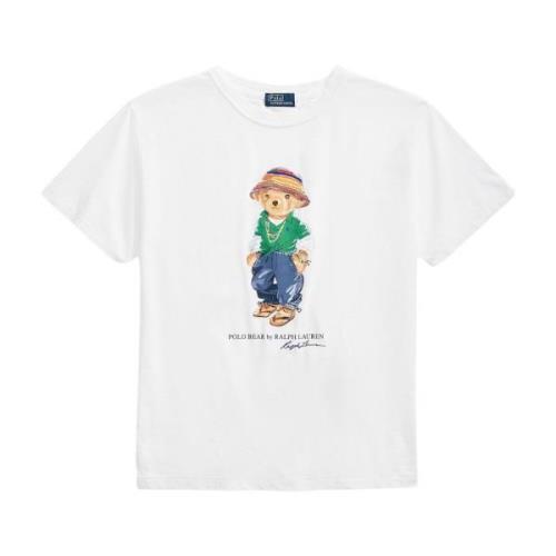 Polo Ralph Lauren Vit The Beat T-Shirt med Björn White, Dam