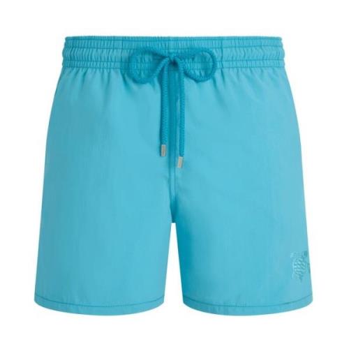 Vilebrequin Herrsköldpadda rund vattenreaktiv badshorts Blue, Herr