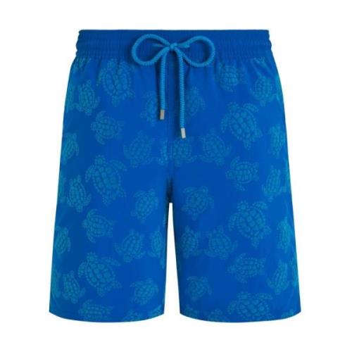 Vilebrequin Lange Vendôme Turtles Badshorts för Herrar Blue, Herr