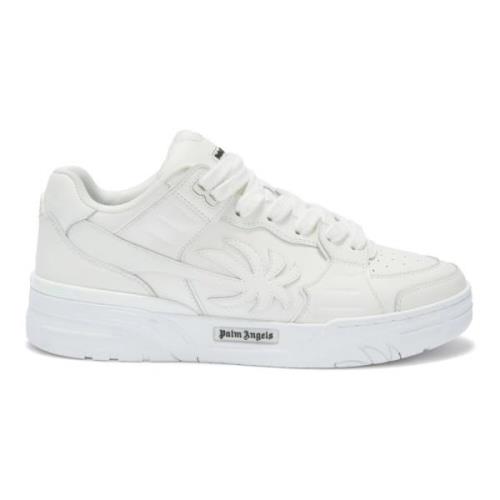 Palm Angels Vit lädersneaker med urtag White, Herr