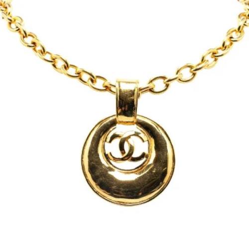 Chanel Vintage Pre-owned Metall halsband Yellow, Dam