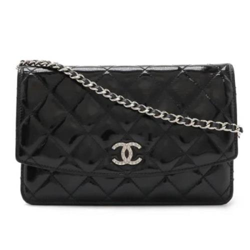 Chanel Vintage Pre-owned Laeder crossbodyvskor Black, Dam