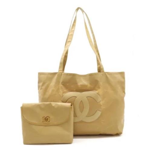 Chanel Vintage Pre-owned Plast totevskor Beige, Dam