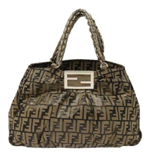 Fendi Vintage Pre-owned Canvas fendi-vskor Yellow, Dam