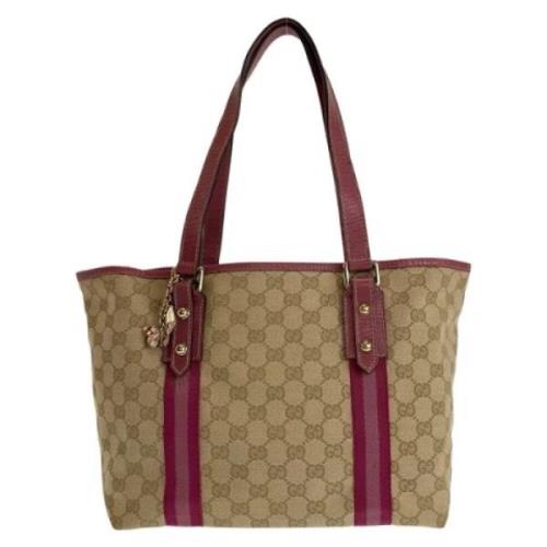 Gucci Vintage Pre-owned Canvas totevskor Beige, Dam