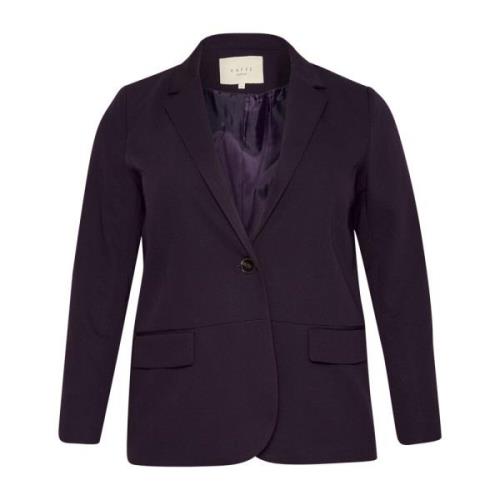 Kaffe Curve Lila Dawn Blazer Jacka med Fickor Purple, Dam