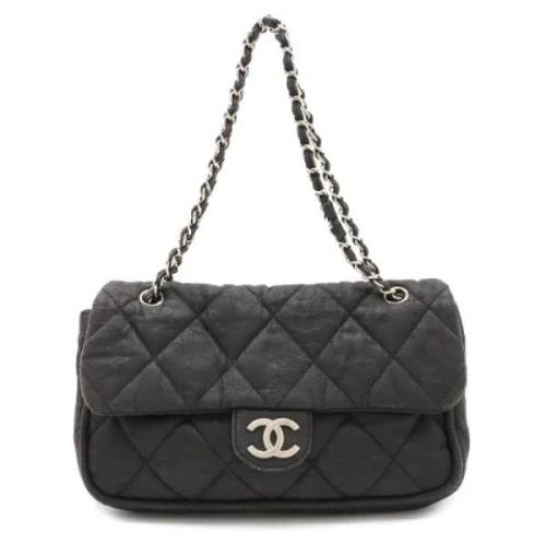 Chanel Vintage Pre-owned Canvas crossbodyvskor Black, Dam