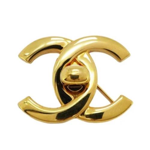 Chanel Vintage Pre-owned Metall chanel-smycken Yellow, Dam