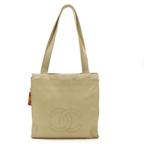 Chanel Vintage Pre-owned Laeder totevskor Beige, Dam