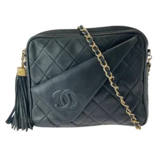 Chanel Vintage Pre-owned Laeder crossbodyvskor Black, Dam