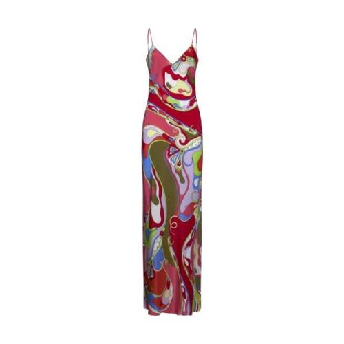 Emilio Pucci Elegant Lång Klänning Multicolor, Dam