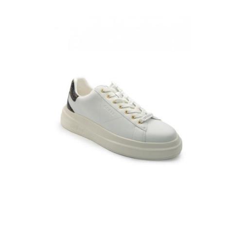 Guess Vita och bruna sneakers med logotyp White, Herr