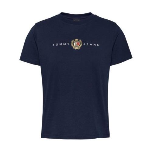 Tommy Jeans Broderad logotyp bomull T-shirt - Blå Blue, Dam