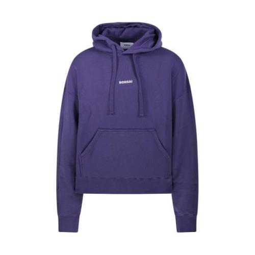 Bonsai Klassisk Box Logo Hoodie Sweatshirt Purple, Herr