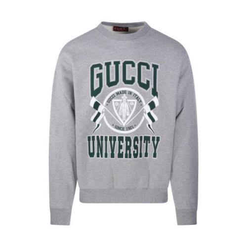 Gucci Grå Melange Crew Neck Sweatshirt Gray, Herr