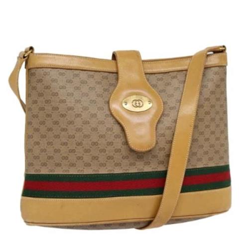 Gucci Vintage Pre-owned Canvas gucci-vskor Beige, Dam