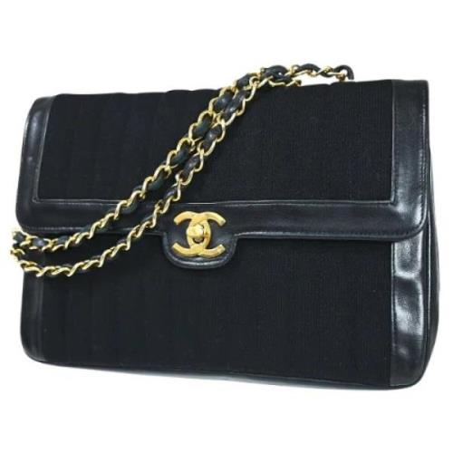 Chanel Vintage Pre-owned Canvas chanel-vskor Black, Dam