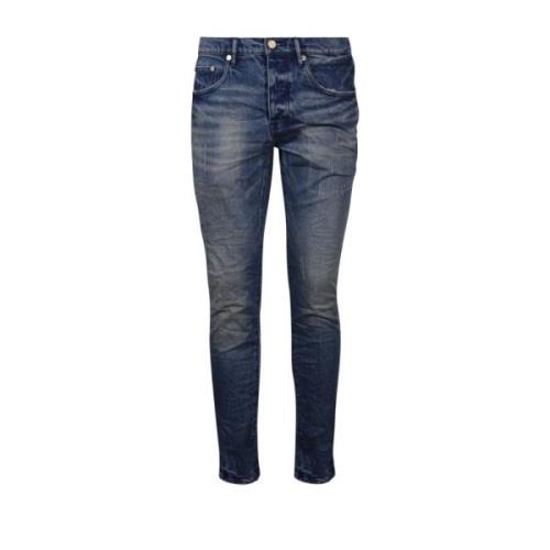 Purple Brand Slim-Fit Mid Indigo Jeans Blue, Herr