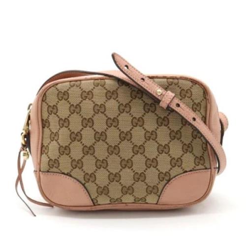 Gucci Vintage Pre-owned Canvas gucci-vskor Beige, Dam