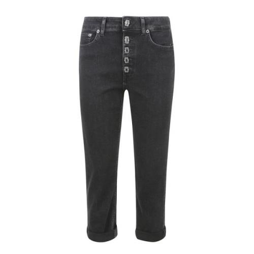 Dondup Svarta Jeans med Smyckesdetaljer Black, Dam