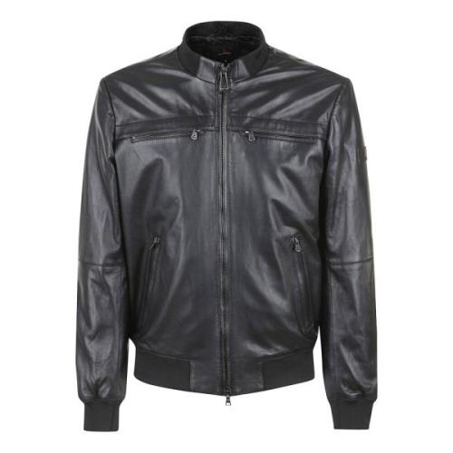 Peuterey Svart Bomber Nappa Jacka Black, Herr