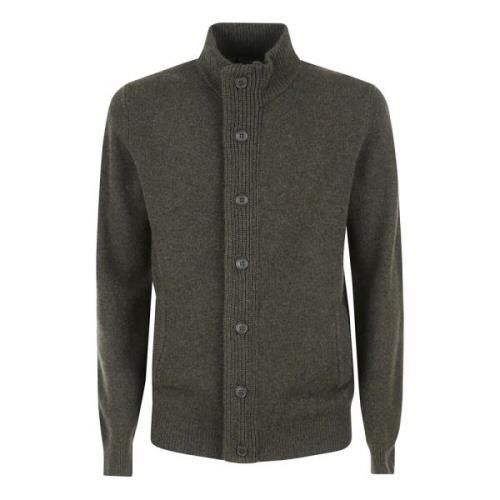 Barbour Essential Patch Zip Through Sweaters Green, Herr