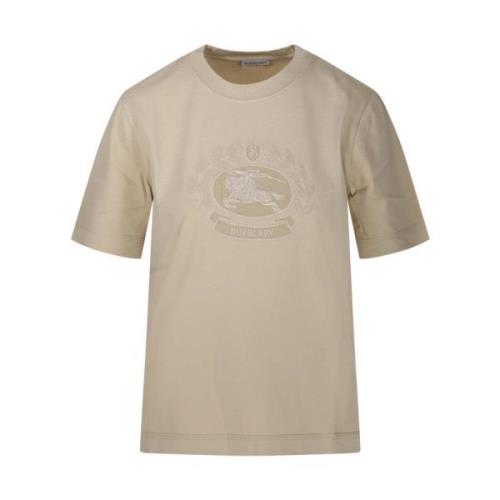 Burberry Flax T-shirt Beige, Dam