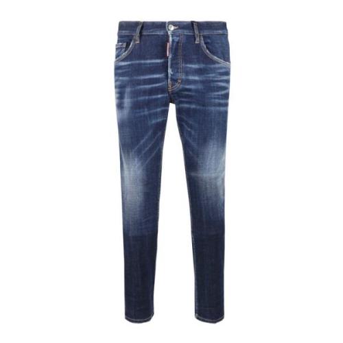 Dsquared2 Klassiska Denim Jeans med Fem Fickor Blue, Herr