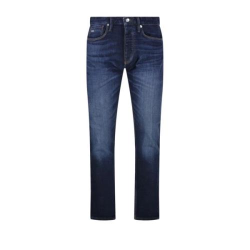 Emporio Armani Denim Blå Fickbyxor Blue, Herr