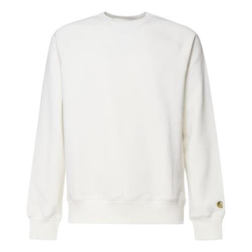 Carhartt Wip Klassisk Vit Tröja med Rund Hals White, Herr