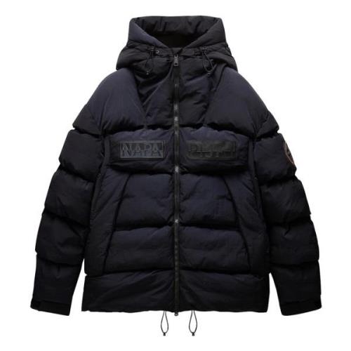 Napapijri Svart Hyper Puffer Jacka Black, Herr