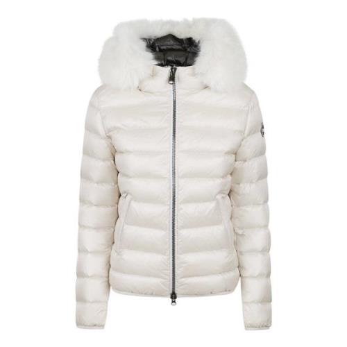 Colmar Ivory Vinterrock med Faux Fur Hood Beige, Dam