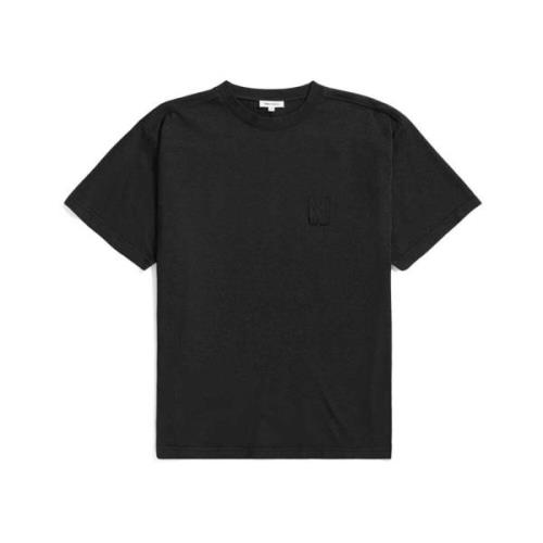 Norse Projects Broderad Patch T-shirt Svart Black, Herr