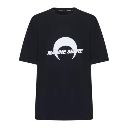 Marine Serre Svarta T-shirts och Polos Black, Dam