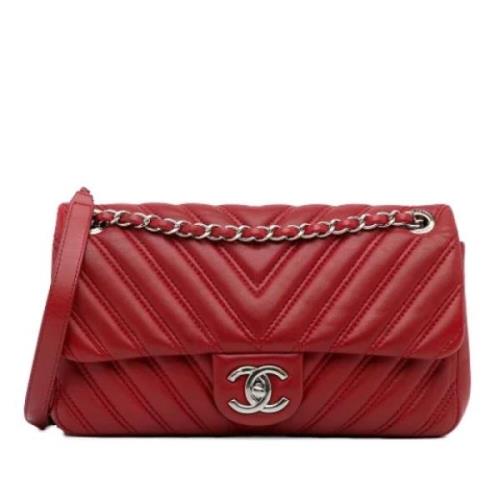 Chanel Vintage Pre-owned Laeder crossbodyvskor Red, Dam