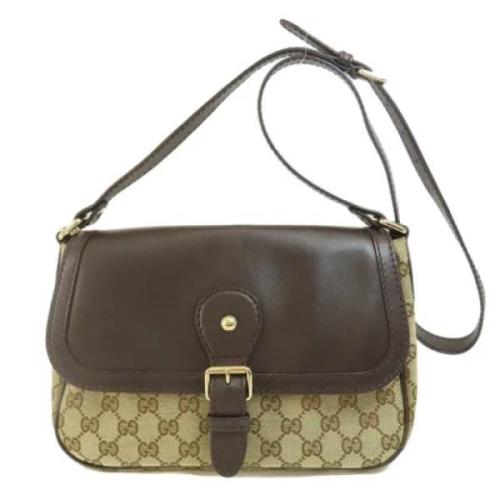 Gucci Vintage Pre-owned Canvas gucci-vskor Brown, Dam