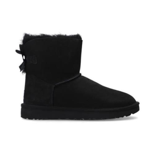 UGG Mini Bailey Bow II mocka snö stövlar Black, Dam