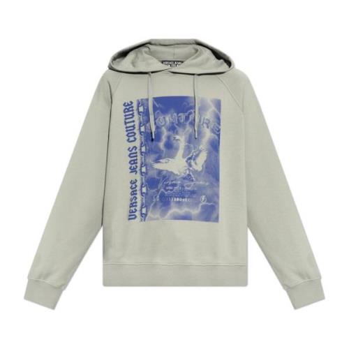 Versace Jeans Couture Sweatshirt med tryck Gray, Herr